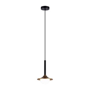 Подвесной светодиодный светильник Gerhort G51210/1BK+GD WT