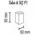 Потолочный светильник TopDecor Tubo6 SQ P1 17