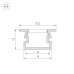 Профиль встраиваемый Arlight PDS-FS-2000 Anod Brown Deep 042585