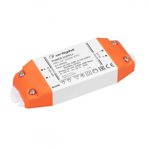 Блок питания Arlight ARV-SP-24020-PFC 24V 20W IP20 0,83A 039233