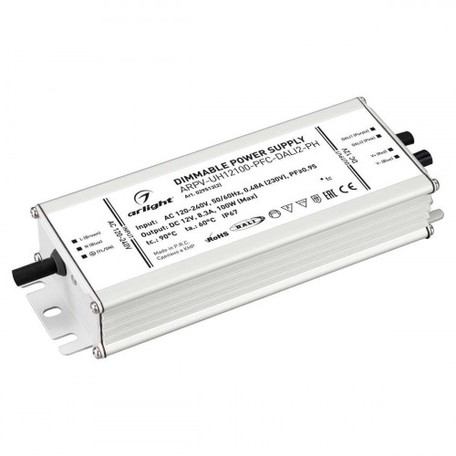 Блок питания Arlight ARPV-UH12100-PFC-Dali2-PH 12V 100W IP67 8,3A 029513(2)